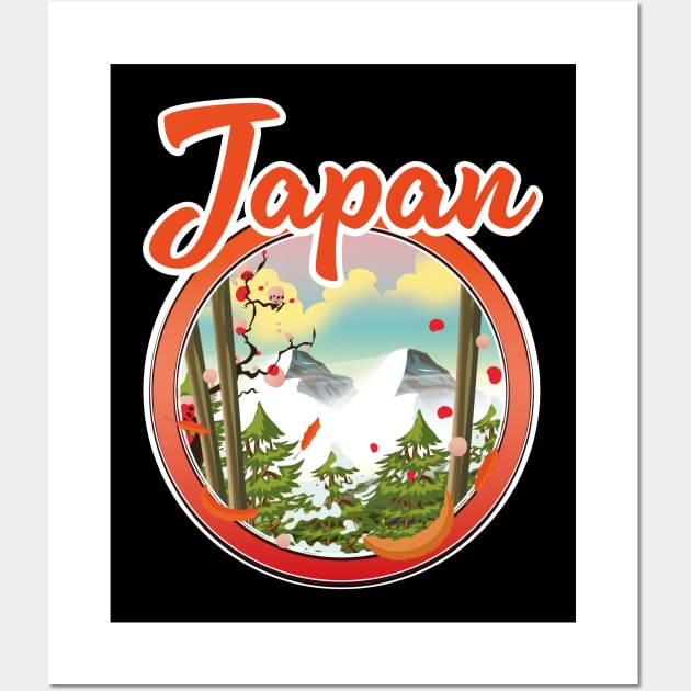 Japan travel logo Wall Art by nickemporium1